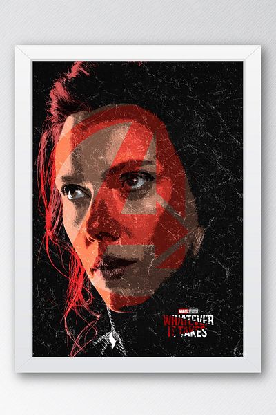 Saturn Pictură înrămatea Văduva Neagră - Poster Marvel Avengers