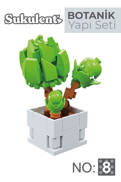 SmartFox Iconic Decorative, Collectible and Displayable Block Succulent Flower Model Making Set