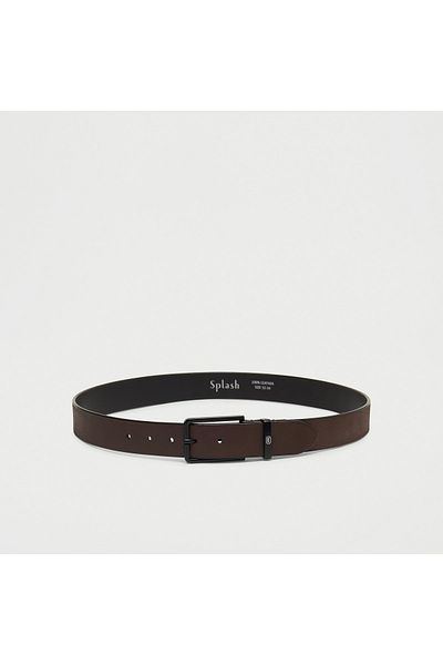 ECKO Leather Belt With Pin Buckle Closure