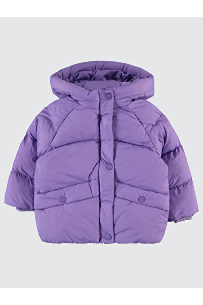 Civil Girls Kız Çocuk Over Size Kapüşonlu Mont 2-5 Yaş Mor