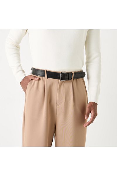 ECKO Unltd Textured Leather Belt With Pin Buckle Closure