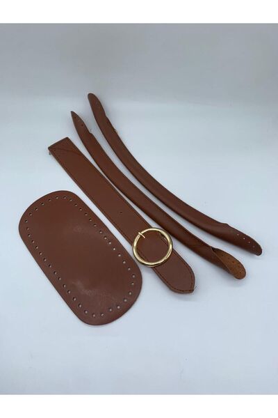 thekam Σετ Υλικών Κατασκευής Πλεκτής Τσάντας (Λαβή, Καπάκι, Βάση) Αξεσουάρ Τσ...