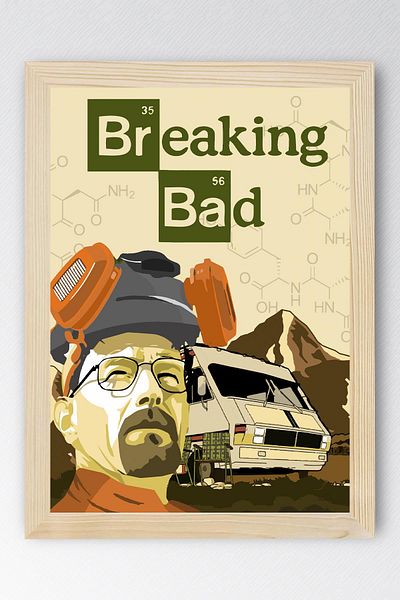 Saturn Breaking Bad Framed Painting - Πίνακας αφίσας της τηλεοπτικής σειράς
