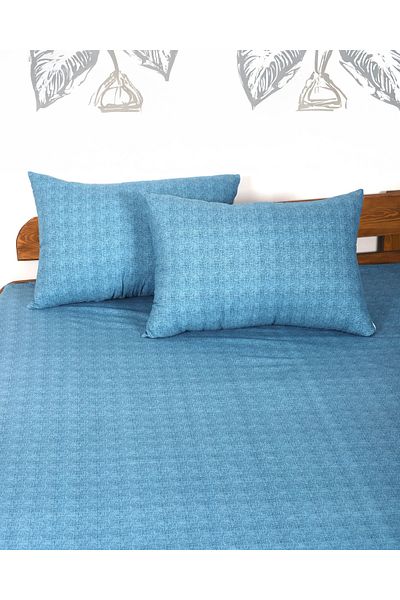 MONİVA طقم ملاءة مطاطية قطنية مزدوجة من Moniva Home (180X200 سم)