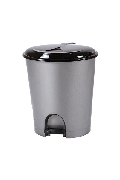 Güntem Akay Plastik Pedallı Çöp Kutusu Kovası / Çıkarılabilir İç Kovalı - Gri...