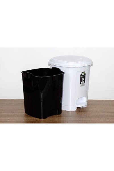 Polytime Poly Time Plastik Basmalı Pedallı Çöp Kovası Kutusu / 52 Litre - Bey...