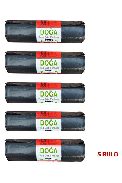 ECOPLAST King Size Garbage Bag Bag - 500 Gr- 90 Liters - 80 X 110 Cm / 5 Rolls of 10 Pieces