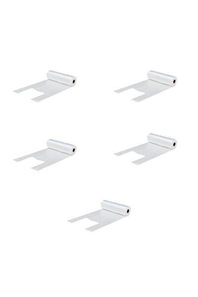 Genel Markalar Rulo Şeffaf Market Poşet Torba - Hışır Atlet Poşet -Küçük Boy - 200 Adetlik 5 Rulo