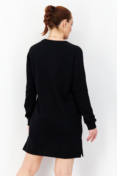 Threadbare Women Crew Neck Graphic Sweater Dress, Black