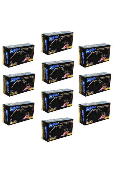 Dolphin Tek Kullanımlık Lateks Siyah Pudrasız Nitril Muayne Eldiveni Small Bo...