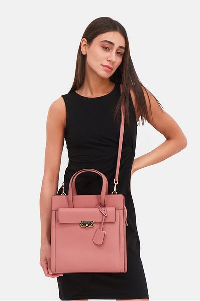 Michael Kors Women Brand Logo Hand Bag 30 H x 29 L x 10 W cm, Pink