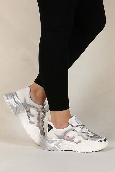 Hammer Jack Riga Z 101-21430-Z Women's Sneaker Sneakers White-Silver
