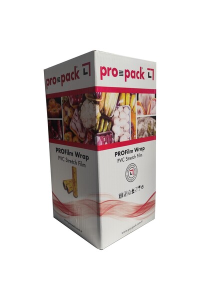 Propack Wrap Şeffaf Mutfak Rulo Streç Film Folyo - 45 Cm. x 1000 Metre - 8 Mikron - Gıdaya Uygun