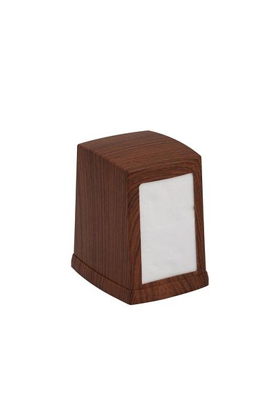 Vialli Np100a Wooden Look Patterned Dispenser Desktop Napkin Holder - Napkin Box