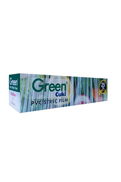 Green Cuki PVC Streç Film Folyo - Gıdaya Uygun - 9 Mikron - 30 x 300 Metre