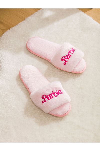 LC Waikiki Barbie Embroidered Women's House Slippers