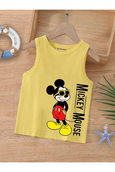 BENROMA 1 tricou este un cadou pentru achiziții de 6 și mai sus în coș - Tricou fără mâneci pentru copii cu imprimeu cu personaje de desene animate