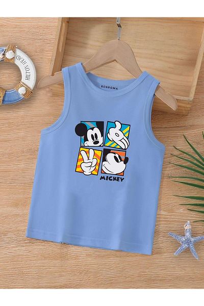 BENROMA 1 tricou este un cadou pentru achiziții de 6 și mai sus în coș - Tricou fără mâneci pentru copii cu imprimeu cu personaje de desene animate