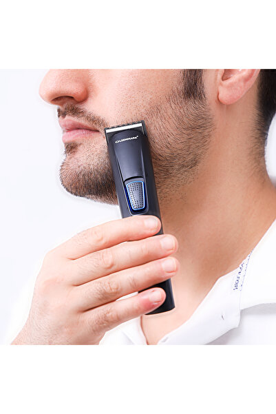 Olsenmark ماكينة قص الشعر القابلة لإعادة الشحن، شفرة من الفولاذ المقاوم للصدأ، OMTR4070