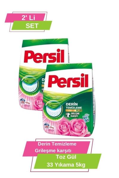 Persil Gülün Büyüsü Toz Çamaşır Deterjanı  33 Yıkama 5kg 2'li Set