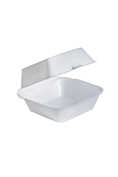DAĞYÜCE Dağyüce Tek Kullanımlık Köpük Hamburger Kapaklı Kase Kutu - 15x15x8 Cm. - 10 Adet