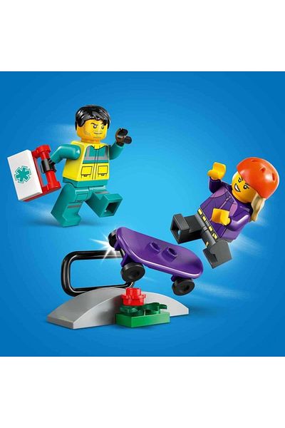 SYNOPE Lego City 60451 Model Emergency Helping Ambulance - Child