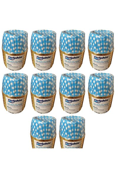 Dolphin Muffin Kağıt Karton Altın Mavi Desenli Cupcake Kek Kalıbı Kapsülü Kab...