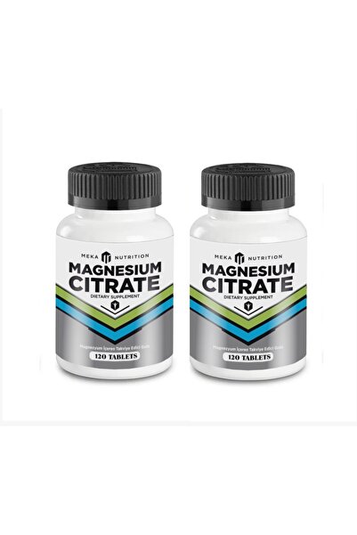 Meka Nutrition سترات المغنيسيوم (سترات المغنيسيوم) 120 قرص 2 علبة