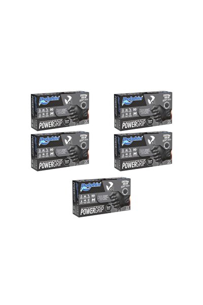 Dolphin Nitril Powergrip Ekstra Kalın Elmas Dokulu Eldiven Siyah Meidum Orta ...
