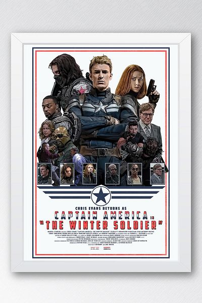 Saturn Pictură înrămată Captain America - Pictură poster Captain America Marvel