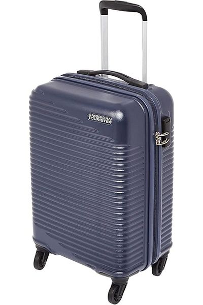 American Tourister Skypark Hard Spinner Trolley Luggage Cabin Blue With Tsa