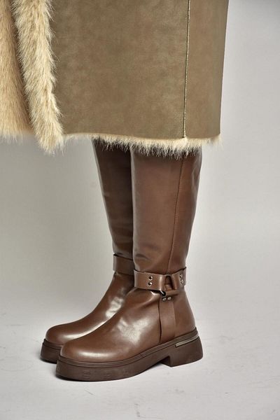 Fox Shoes Τ 996663009   Καφέ Γυναικείες Μπότες με χαμηλό τακούνι