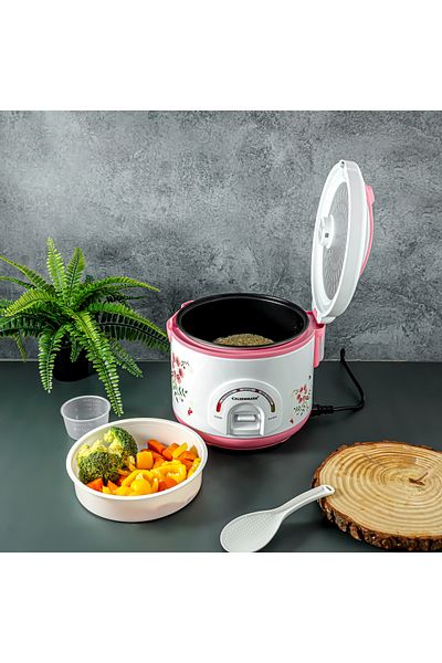 Olsenmark Rice Cooker, 1.5L - 3 In 1 - Keep Warm Upto 8 Hours