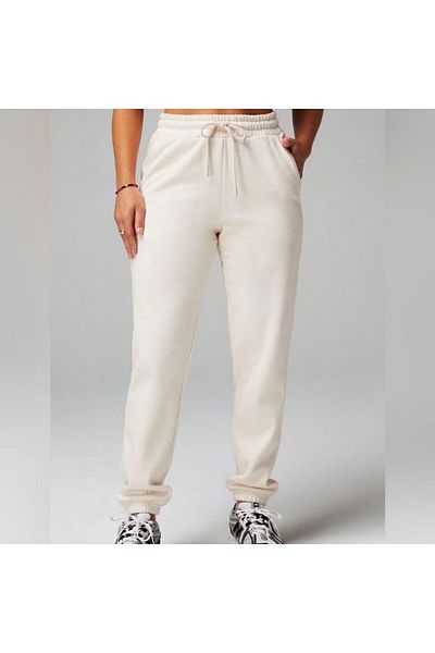 FUNSTYLE Cream Color Rubber Leg Large Size Men's Sweatpants