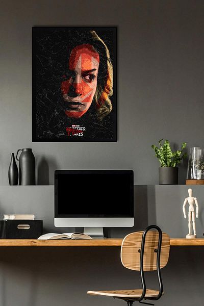 Saturn Pictură înrămată Captain Marvel - Pictură poster Captain Marvel Avengers
