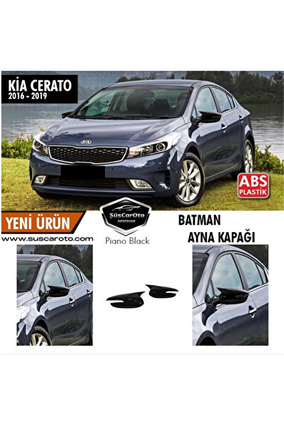 ŞüsCarOto Kia Cerato Sinyalli 2016-2019 Batman Yarasa Ayna Kapağı Piano Black...
