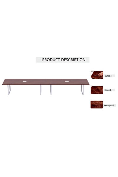 Mahmayi Vorm 136-36 Modern Conference-Meeting Table for Office, Home-(8 Seater, Apple Cherry)