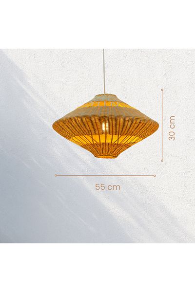 Maison Avf Andros Rattan Bamboo Pendant Chandelier