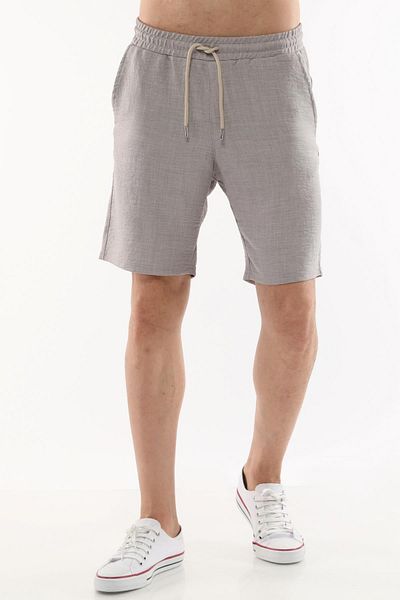 CEDY DENIM Pantaloni scurti elastici cu talie înaltă din in sintetic de vară pentru bărbați C348