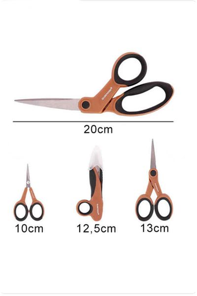 Kezban Tekstil Kzn Set of 4 Professional Tailor Scissors - Fabric, Edge, Thread and Hobby Scissors