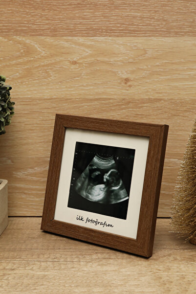Store ZD Store İlk Fotoğrafım Bebek Ultrason Çerçevesi Kahverengi
