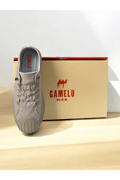 GAMELU VİGOR UNİSEX LASTİKLİ MEMORY FOAM ÖZEL BURUN KORUMALI SÜET TOPUK DESTEKLİ  KETEN SNEAKER