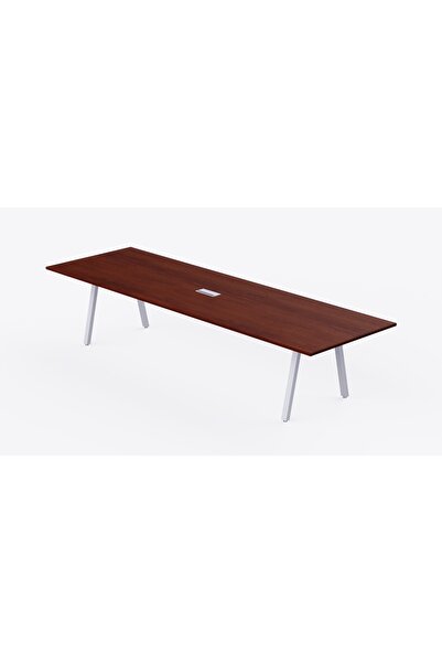 Mahmayi Bentuk 139-24 6 Seater Conference Meeting Table - Modern Office Furniture-(Apple Cherry)