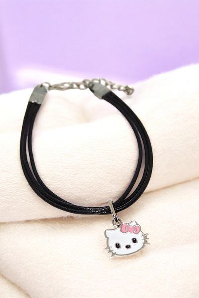 MakeWell Saturn Hello Kity Kuromi Cherry Design Real Leather Children's Junior Bracelet