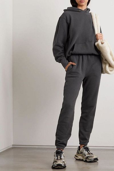 FUNSTYLE Women's Anthracite Rubber Leg Winter Raised Sweatpants