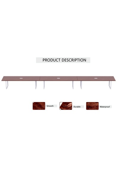 Mahmayi Vorm 136-72 Modern Conference-Meeting Table for Office, Home-(18 Seater, Apple Cherry)