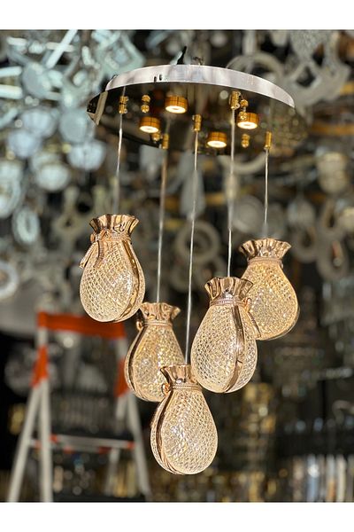 Led 5Pendant Luxury Led Chandelier 3 Light Option
