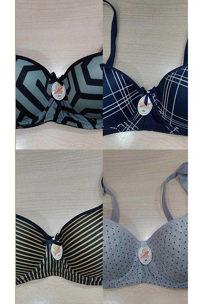 Defnem Sutien pentru femei Solitaire cu model cu sârmă fără căptușeală costum 4LÜ