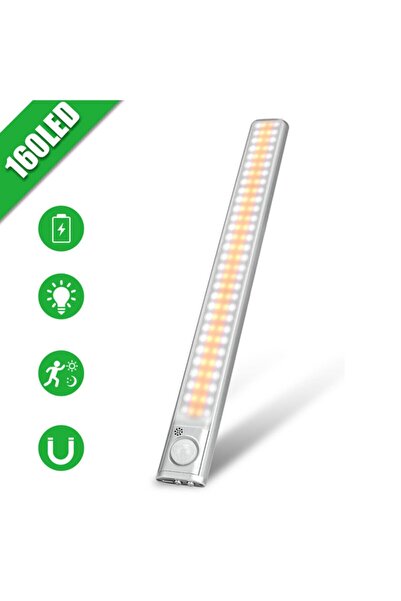 exeo Şarjlı 160 Led Dolap Işığı Mutfak Tezgah Altı Sensörlü Işık