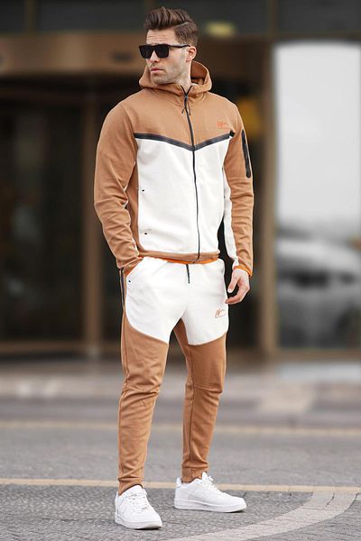 Madmext Beiger Herren-Trainingsanzug 5697